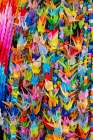 1000 cranes origami created as prayer for peace on display in Peace Memorial Park, Hiroshima, Japan Art Print